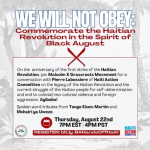 Read more about the article Commemorate the Haitian Revolution in the Spirit of Black August