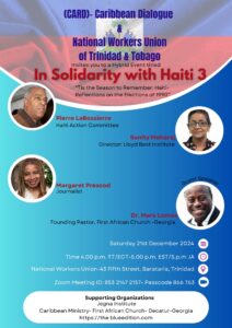 Read more about the article Dec. 21st In Solidarity with Haiti Hybrid Event