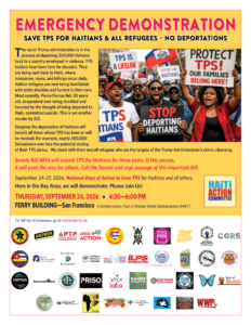 Read more about the article EMERGENCY PROTEST! Save TPS 4 Haitian & All Refugees